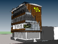 Thiết kế tòa nhà văn phòng 4 tầng model su 9x18m