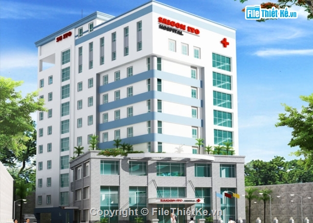 Bệnh viện quốc tế 11 tầng,bản vẽ bệnh viện,bệnh viện 11 tầng,bệnh viện quốc tế