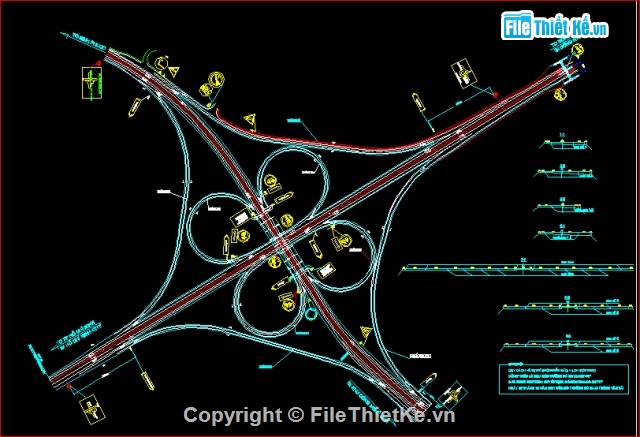 nút giao thông,nút giao thông Thủ Đức,bản vẽ thiết kế giao thông,thiết kế nút giao thông