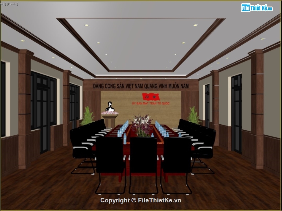 phòng họp,3d phòng họp,3d phòng họp ủy ban,ủy ban huyện,file max phòng họp,su phòng họp
