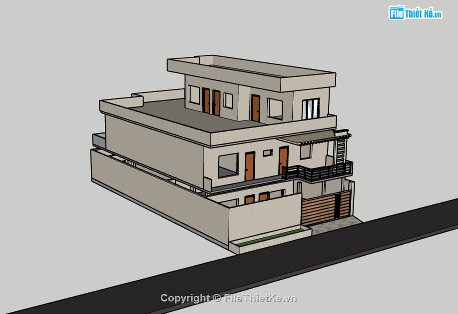 nhà phố  2 tầng,su nhà phố 2 tầng,sketchup nhà phố 2 tầng,su nhà phố,sketchup nhà phố