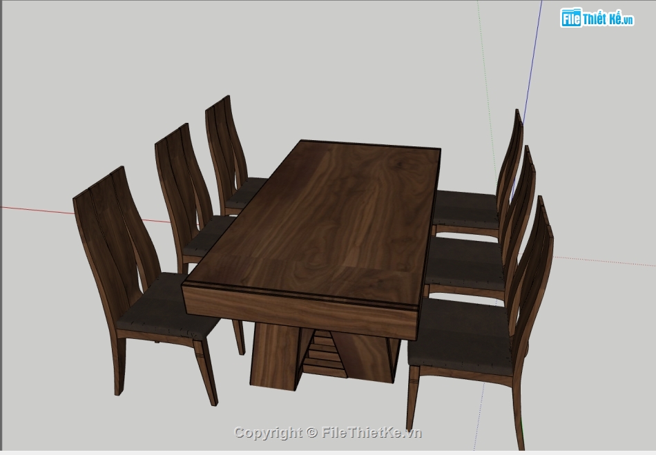 đồng gia file 3d,sketchup bàn ghế,sketchup bàn ăn,bàn ghế đồng gia