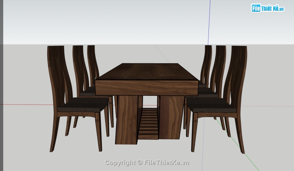 đồng gia file 3d,sketchup bàn ghế,sketchup bàn ăn,bàn ghế đồng gia
