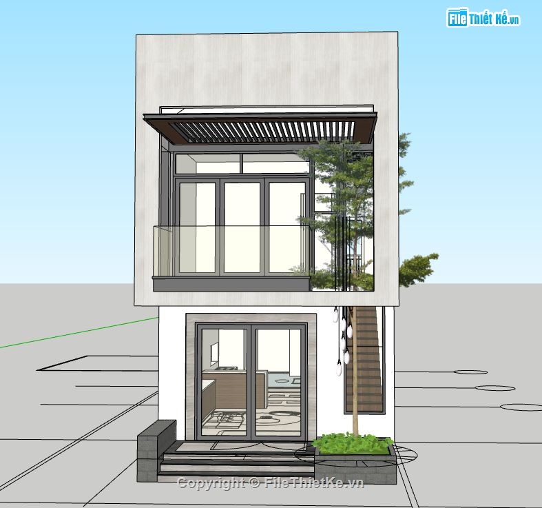 Mẫu nhà phố,su nhà phố 2 tầng,model su nhà phố 2 tầng