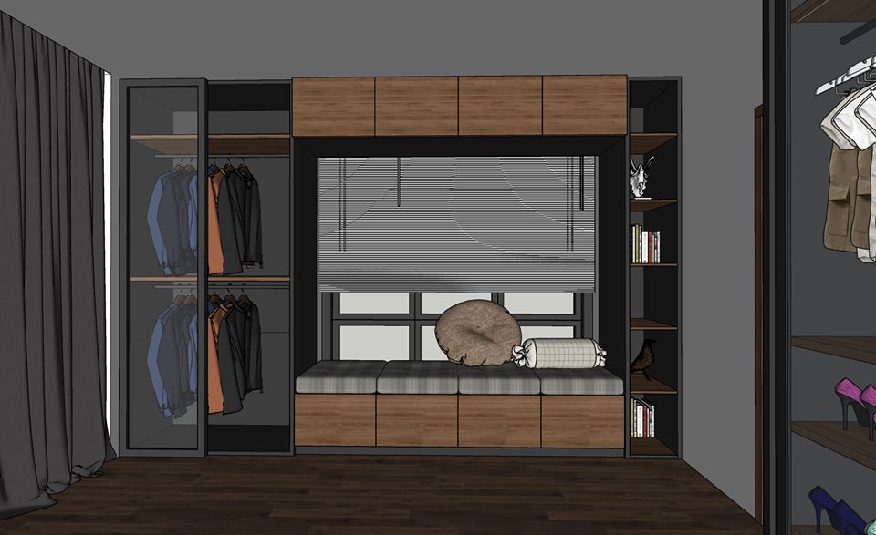 su nội thất phòng ngủ,thiết kế phòng ngủ hiện đại,model sketchup phòng ngủ