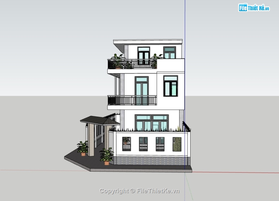 nhà phố 3 tầng,nhà 3 tầng,su nhà phố,sketchup nhà phố,su nhà phố 3 tầng,sketchup nhà phố 3 tầng