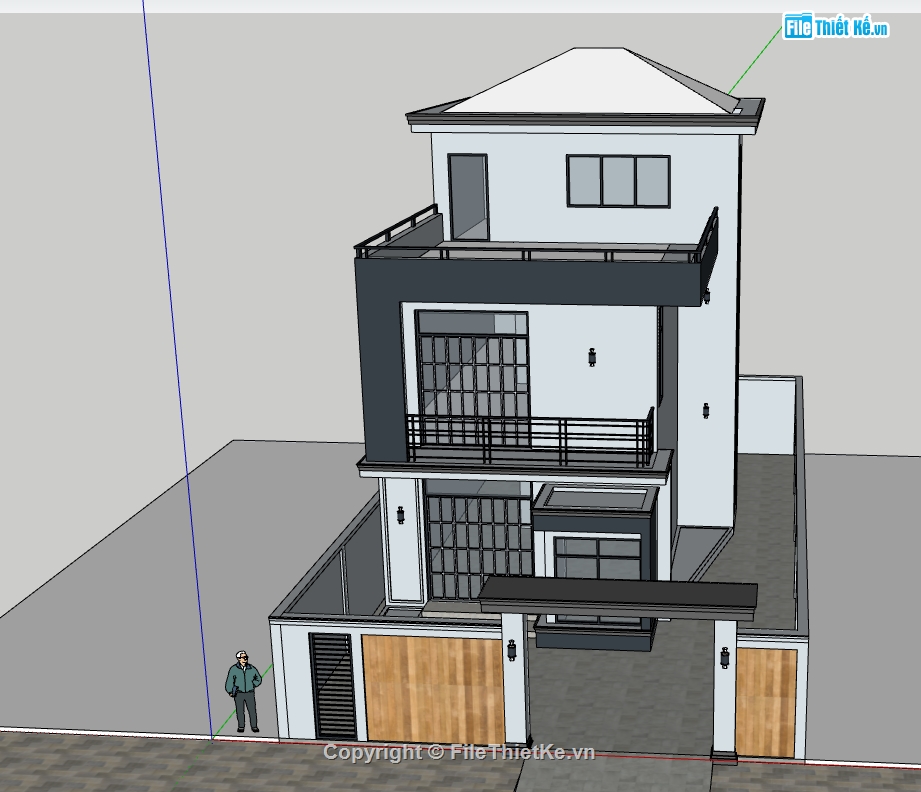 Sketchup nhà phố 2 tầng,model su nhà phố 2 tầng,model sketchup nhà phố 2 tầng,file sketchup nhà phố 2 tầng