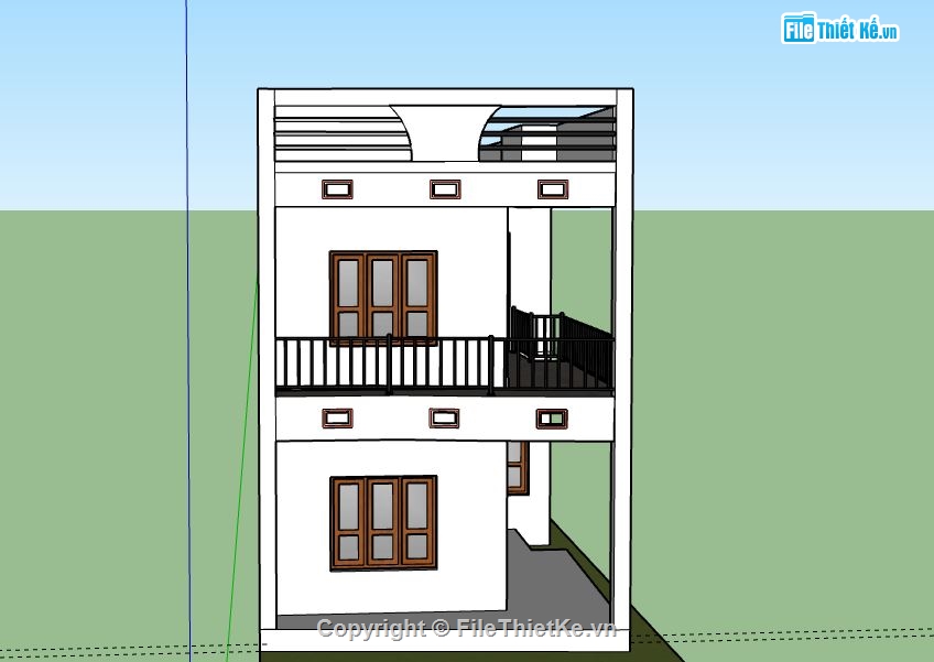 Nhà phố 2 tầng,model su nhà phố 2 tầng,nhà phố 2 tầng file su,sketchup nhà phố 2 tầng,nhà phố 2 tầng sketchup