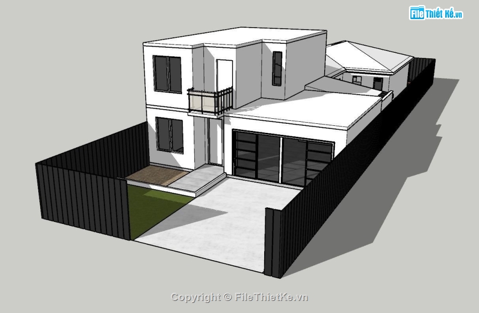 Nhà phố 2 tầng,model su nhà phố 2 tầng,file su nhà phố 2 tầng,nhà phố 2 tầng model su,sketchup nhà phố 2 tầng