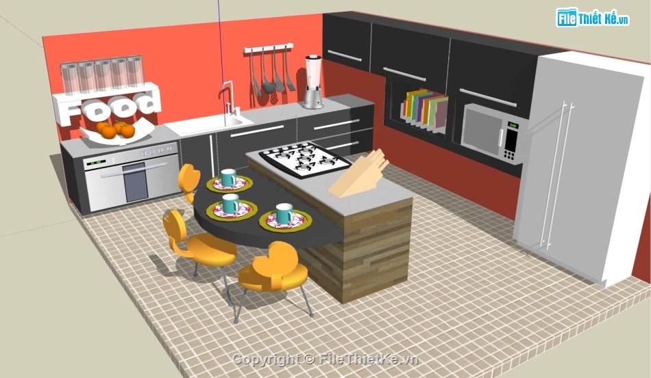 nội thất phòng bếp,phòng bếp,model su phòng bếp