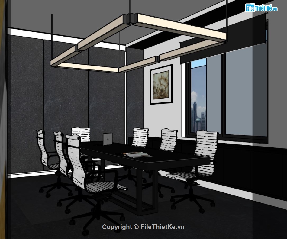 phòng họp,Sketchup mẫu nội thất,Sketchup phòng họp,sketchup nội thất phòng họp,file su phòng họp