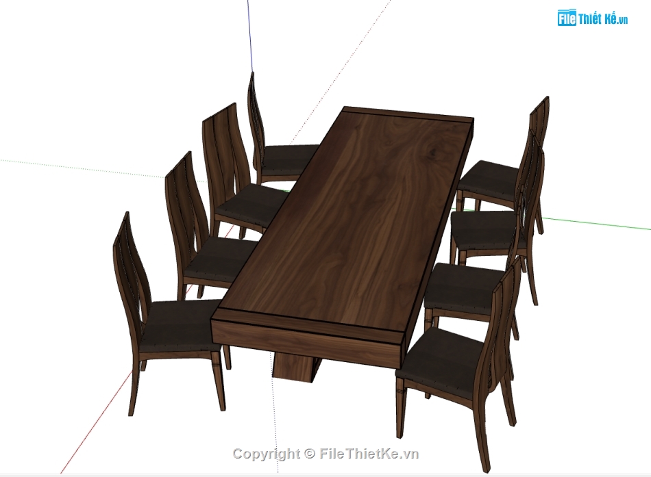 file sketchup bàn ghế,sketchup bàn ăn,file 3d bàn ăn,file sketchup bàn ăn