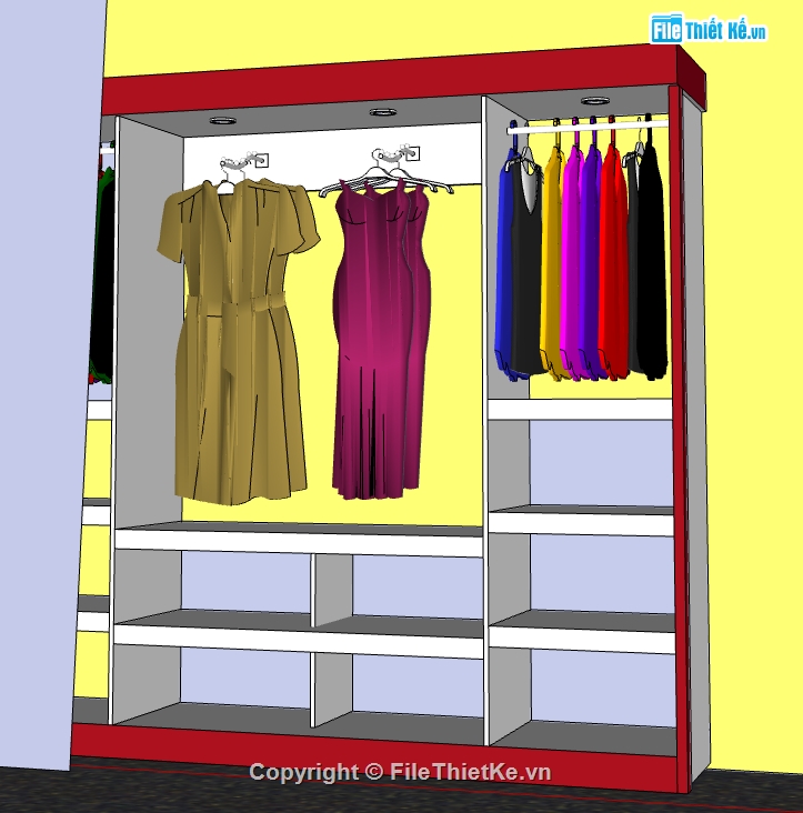 mẫu tủ quần áo,tủ quần áo sketchup,file 3d tủ trưng bày,tủ quần áo model su