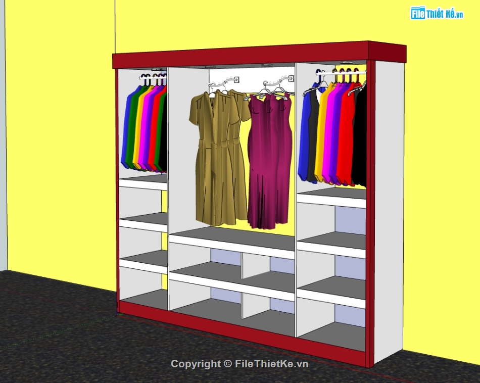mẫu tủ quần áo,tủ quần áo sketchup,file 3d tủ trưng bày,tủ quần áo model su