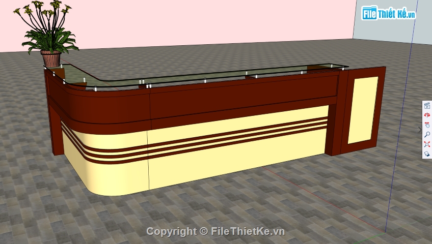 file 3d quầy bar cafe,model su quầy bar cafe,sketchup quầy bar cafe,3d su quầy bar cafe