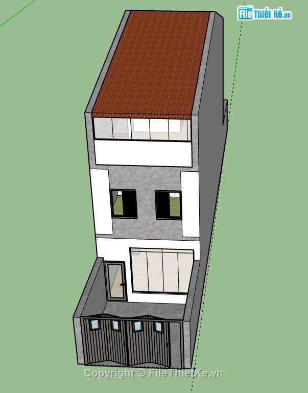 Nhà phố 3 tầng,model su nhà phố 3 tầng,nhà phố 3 tầng sketchup,sketchup nhà phố 3 tầng,nhà phố 3 tầng file su