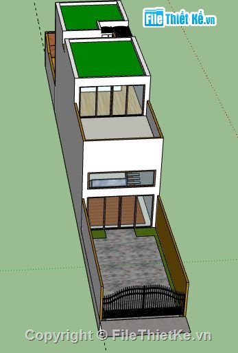 Nhà phố 3 tầng,model su nhà phố 3 tầng,file su nhà phố 3 tầng,mẫu nhà phố 3 tầng sketchup,nhà phố 3 tầng sketchup