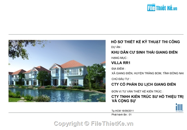 Villa trong khu sinh thái Giang Điền,villa diện tích 13x15m,villa đẹp