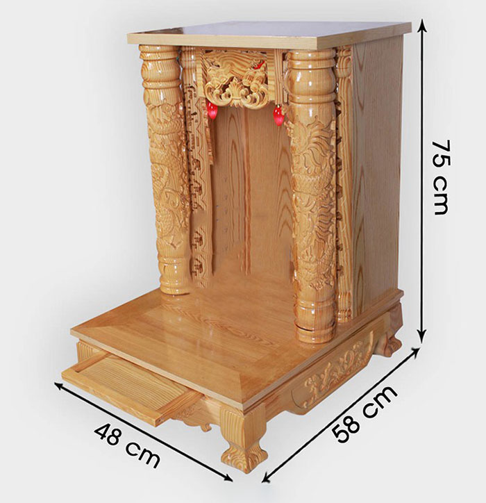 kích thước bàn thờ, kích thước bàn thờ chuẩn, kích thước bàn thờ hợp lý, kích thước bàn thờ phong thủy