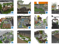 100 file sketchup sân vườn tiểu cảnh các loại
