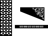 3 chi tiết hoa văn cổng dxf