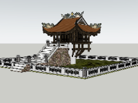 3D Chùa một cột được dựng kỹ