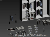 3DMAX file tủ quần áo