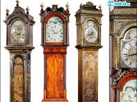 Model 3d đồng hồ,đồng hồ,Wood Case Clock Classic,mẫu Đồng hồ cổ,3dsmax Clock