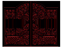 Autocad mẫu cnc cổng 2 cánh biệt thự đẹp nhất