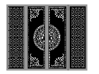 Autocad mẫu cnc cổng 4 cánh hoa góc mới