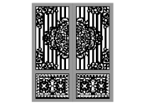 Autocad mẫu cổng 2 cánh cnc