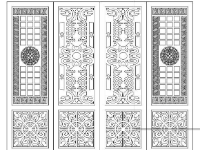 Autocad mẫu cổng 4 cánh cnc mới