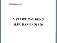 Vật Liệu Xây Dựng,Dự toán công trình,Bài Giảng Môn Học,môn học vật liệu xây dựng