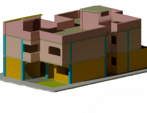 Bản cad 3d mẫu biệt thự Ấn Độ đẹp đầy đủ chi tiết