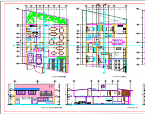 Bản cad chi tiết mẫu nhà hiện đại đẹp