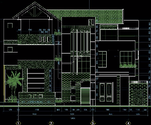 Bản cad Kiến trúc Biệt Thự 8 x 13.5m .mẫu biệt thự khá đẹp