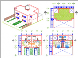 Bản cad mẫu nhà hiện đại chi tiết đẹp