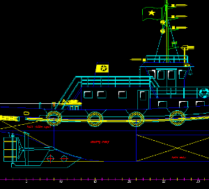 tầu kéo 2x540,cad tầu kéo,thiết kế tầu