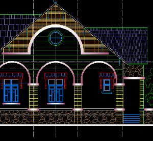 Bản cad thiết kế nhà mái thái đầy đủ kết cấu ,kiến trúc chi tiết đẹp  