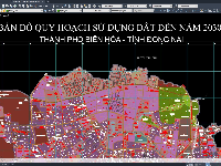 Bản đồ quy hoạch sử dụng đất Thành phố Biên Hòa, Đồng Nai đến năm 2030