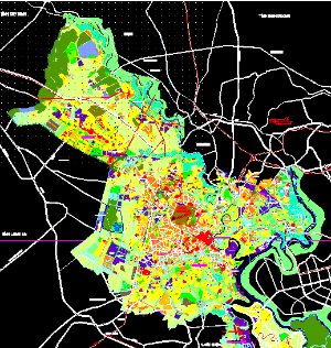 Bản đồ Quy hoạch Tổng mặt bằng sử dụng đất tp.HCM - 2025
