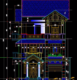 Bản thiết kế biệt thự kích thước 27x16m. Gồm: kiến trúc và chi tiết nội thất, ngoại thất. (mới cập nhật)