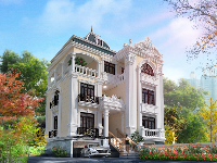 Bản thiết kế biệt thự tân cổ điển 115x12m đầy đủ file cad