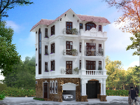Bản thiết kế biệt thự tân cổ điển 4 tầng 11x12m file cad