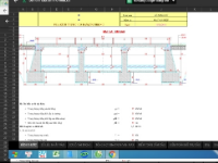 tính toán cầu bản,file excell tính toán cầu bản,cầu bản 3 nhịp,Bản tính toán cầu