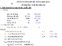 Bản tính toán lớp bê tông bịt đáy bằng Excel