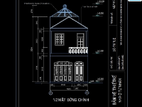 bản vẽ 2 tầng,nhà 2 tầng liền kè,nhà 4.5x14m,nhà 2 tầng