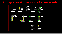 Bản vẽ autocad biển báo, biển chỉ dẫn giao thông 2 (nhiều mẫu tham khảo) đầy đủ kiến trúc