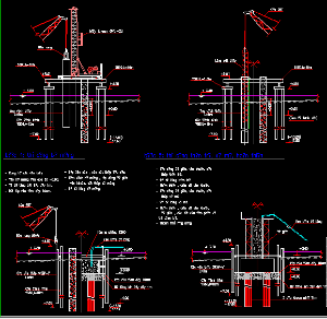 Bản vẽ autocad,thi công cầu,Biện pháp thi công,bản vẽ biện pháp