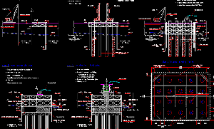 Bản vẽ autocad biện pháp thi công cầu Phả Lại